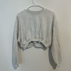 Zara Heather Gray Women's Crew Neck Sweater